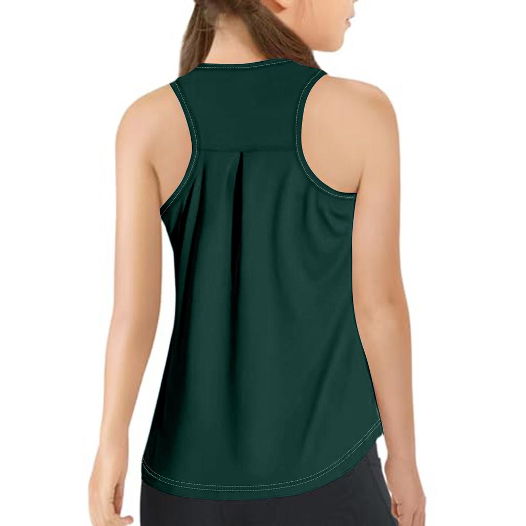 Girls' School Sleeveless Tee - Loose Round Neck Vest