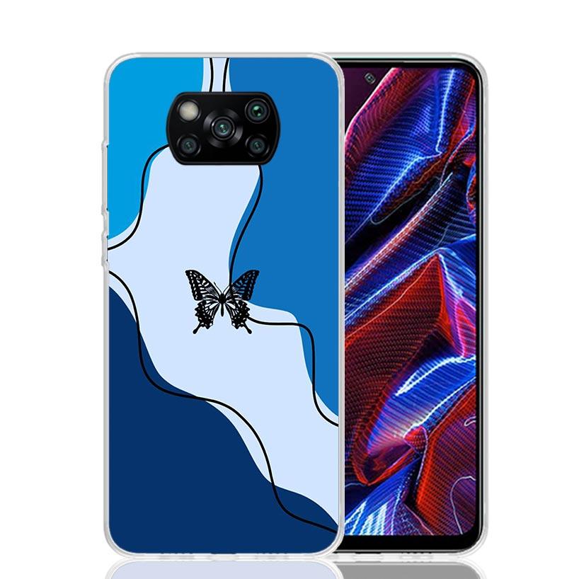 

Blue Butterfly Beautiful Wing Case Phone Cover for Xiaomi Redmi Note 10 9 9S 8 8T 7 5 Pro Mi 12T 11T 10T 9T 12 11 Lite A3 A2 Tre Xiaomi Mi 12 Lite