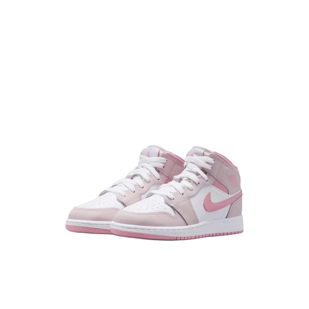 Air Jordan 1 Mid GS Pearl Pink White Kids Sneakers Medium-Soft-Pink DQ8423-600