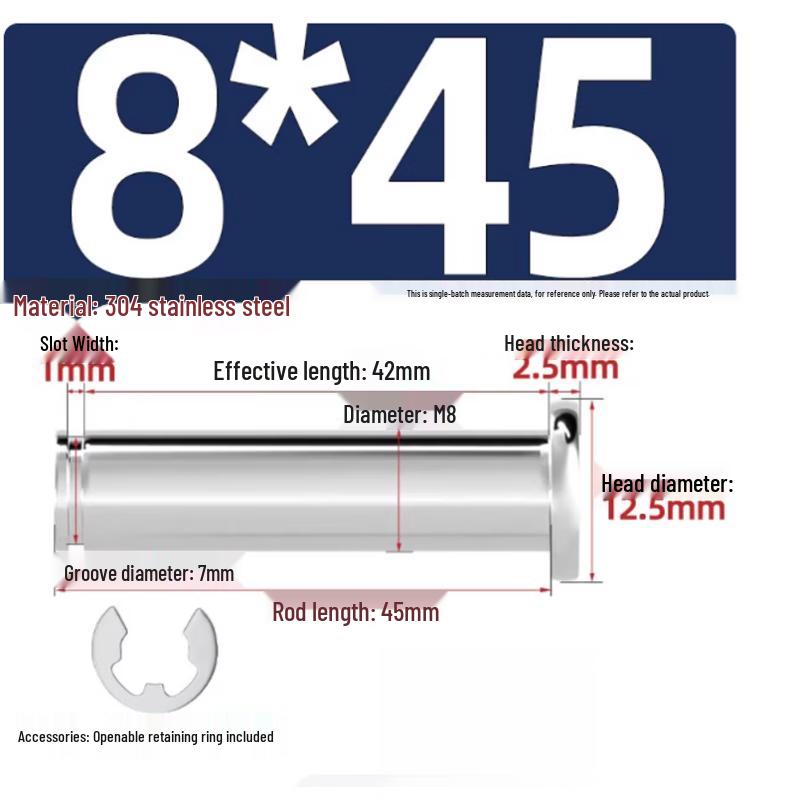 TURBOSUN Stainless Steel Flat Head Slotted Pin Set