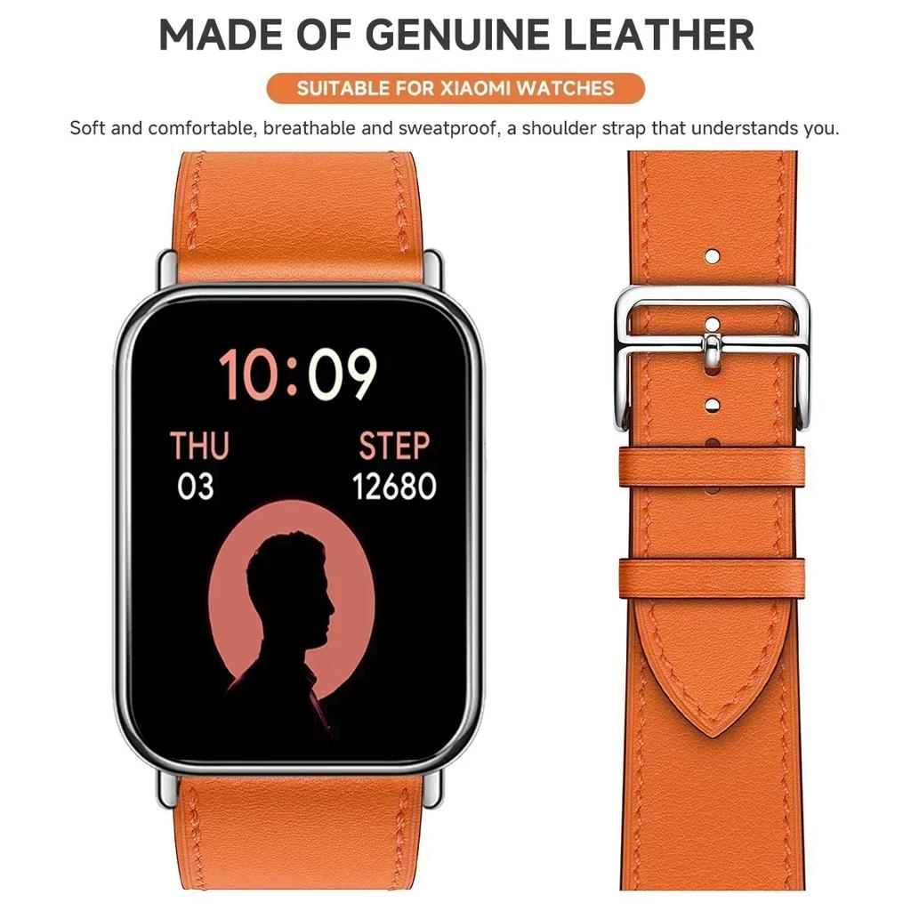Leather Loop Strap for Redmi Watch 5 Watch 4 Band for Xiaomi Mi 9 Pro Active Wristband Bracelet Mi Band 8 Pro Correa Accessories