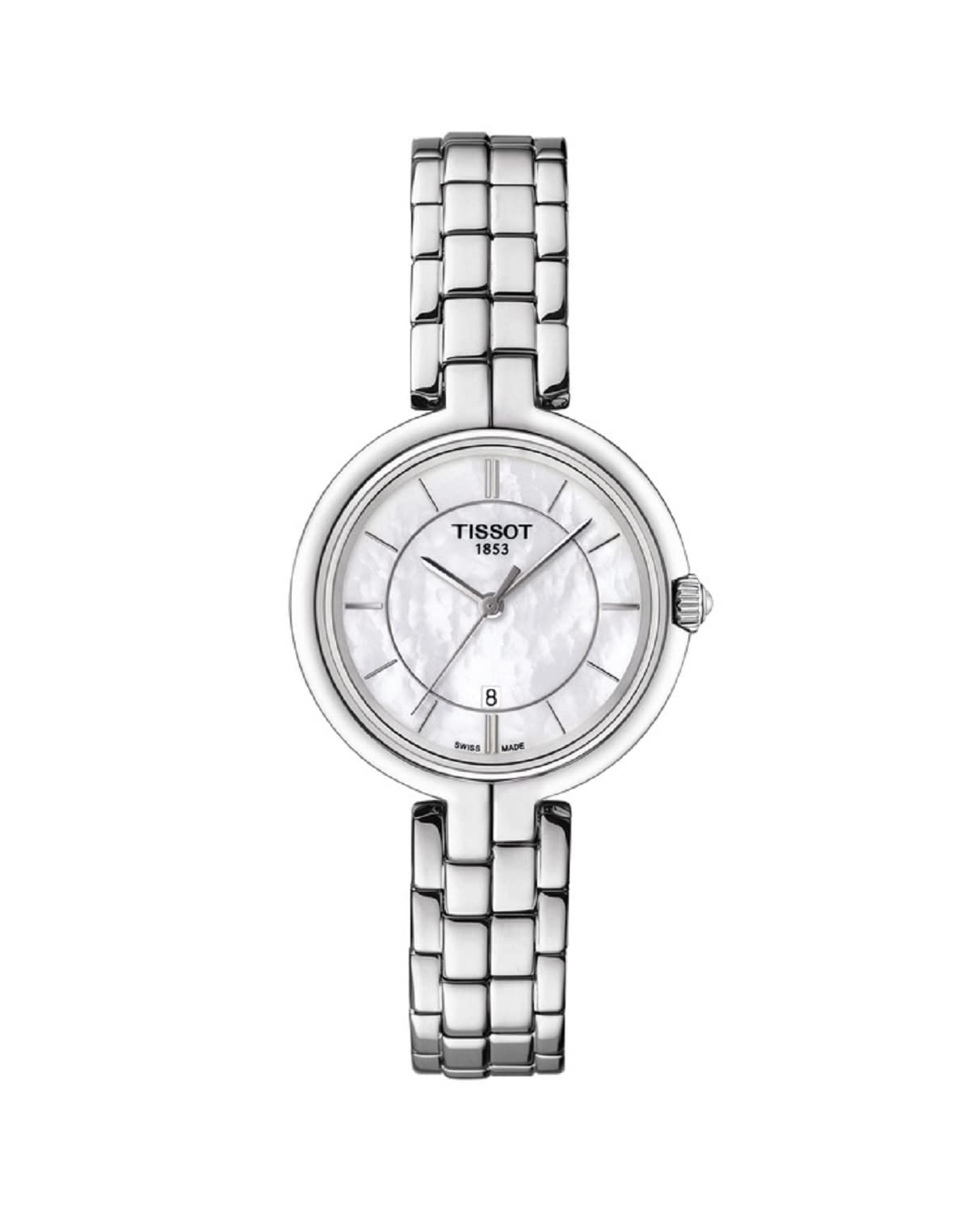 

Tissot Women s Flamingo Watch with White Mother-of-Pearl Dial and Bracelet (T0942101111100) [Official Import]