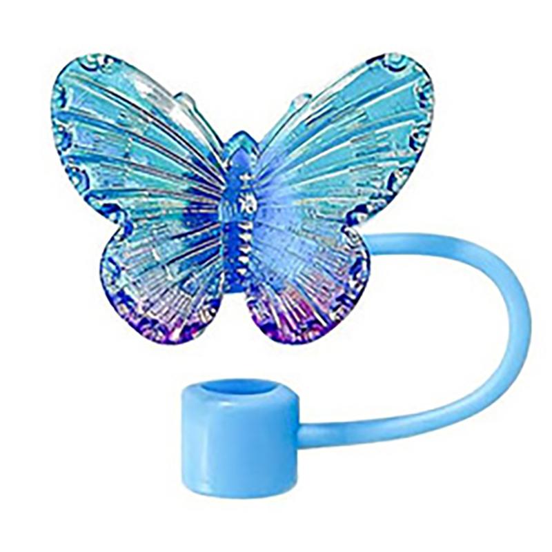 1Pc Laser Butterfly Straw Plug Dust Cap For 30/40Oz Tumbler Reusable 10Mm Sippy Cover Water Cup Straw Sleeve Accessories