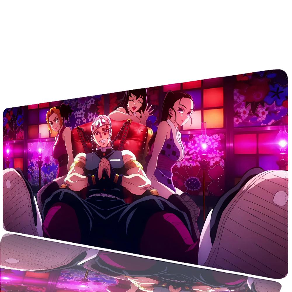pc Uzui Tengen Anime Floor Mat Mouse Mat Desk Mat With Pad Gaming Accessories Prime Gaming XXL Keyboard Pad Padding Mat