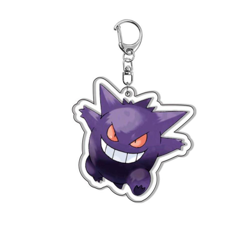 

Pokemon Kawaii Acrylic Keychain Elfin Figure Pikachu Bulbasaur Psyduck Squirtle Gengar Meowth Cute Pendant Dolls Boys Gifts 1pcs