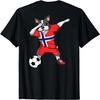 Dabbing French Bulldog Norway Soccer Lovers Jersey Football T-Shirt for Men Women Kids