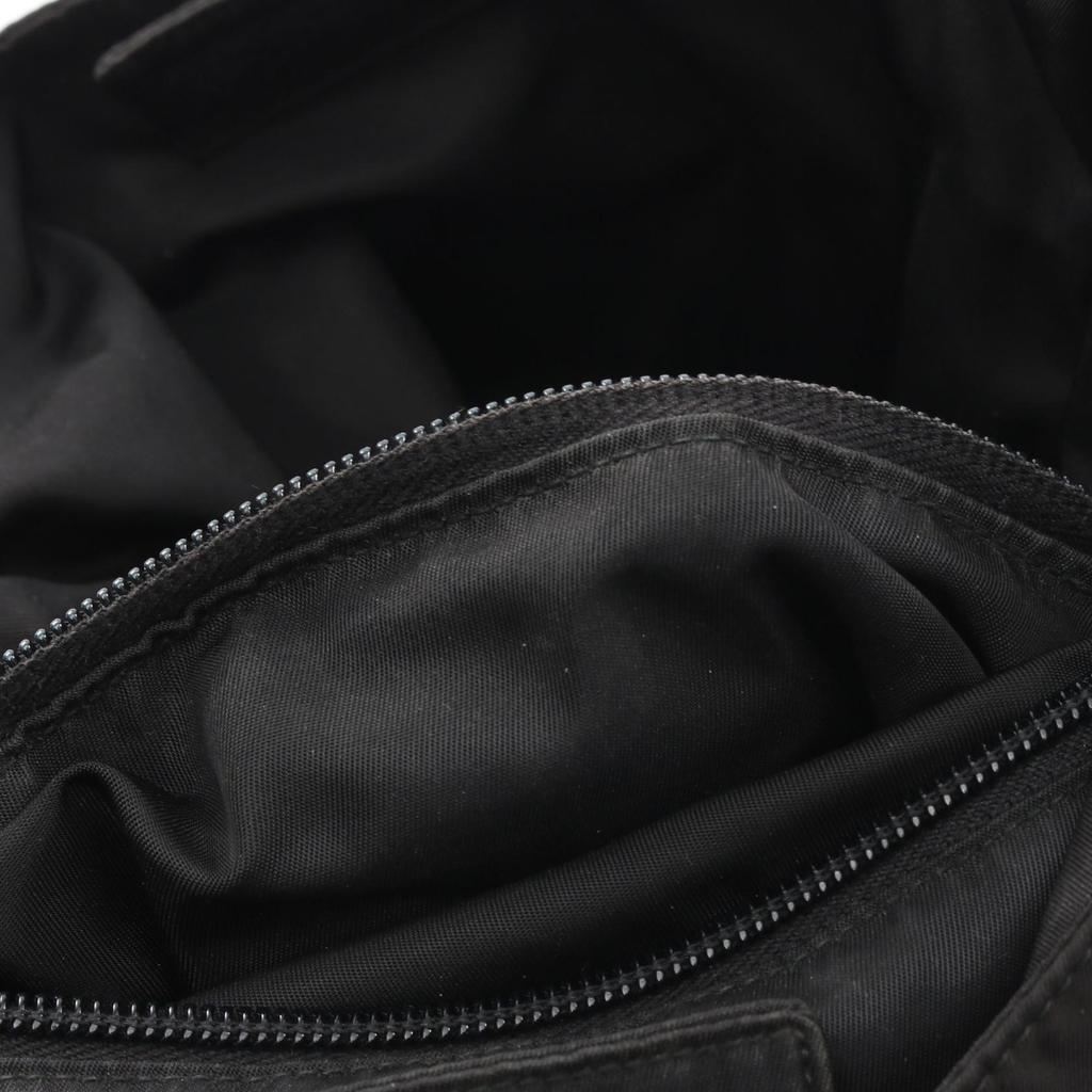 Used PRADA plastic handle Shoulder Bag Nylon Black Used Women