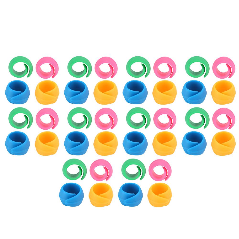 40 szt. Szpula Huggers Clip Silikonowe kolorowe klipsy do szpulek do akcesoriów do nici do szycia