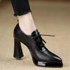 Fashion Women's Single Shoes High Quality Thick Sole Pointed  Strap Waterproof Platform Fashion All Comfortable Non-slip Breathable