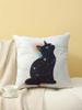 Galaxy Cat Print Throw Pillow Cover, Cushion Case for Sofa Bedroom Living Room Couch Bed Office Chair Home Decor