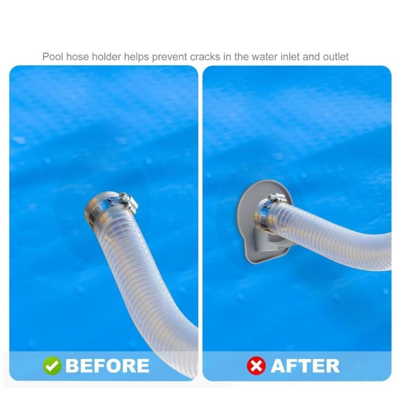 Pool Hose Support Brackets Swimming Pool Pipe Holder Plastic Texture Perfect for Pools Ground Mounted Stabilizers