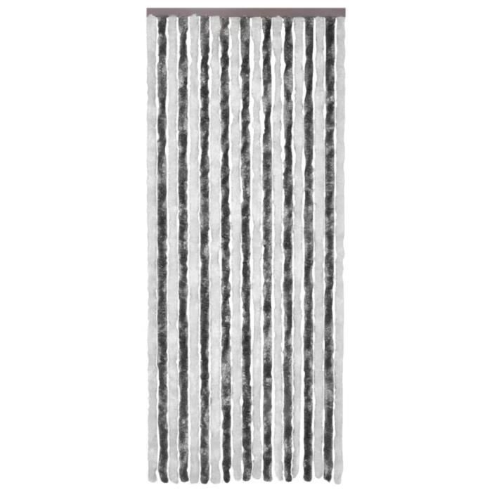Moustiquaire - vidaXL - Chenille - 120x220 cm - Gris et blanc - Réglable et léger