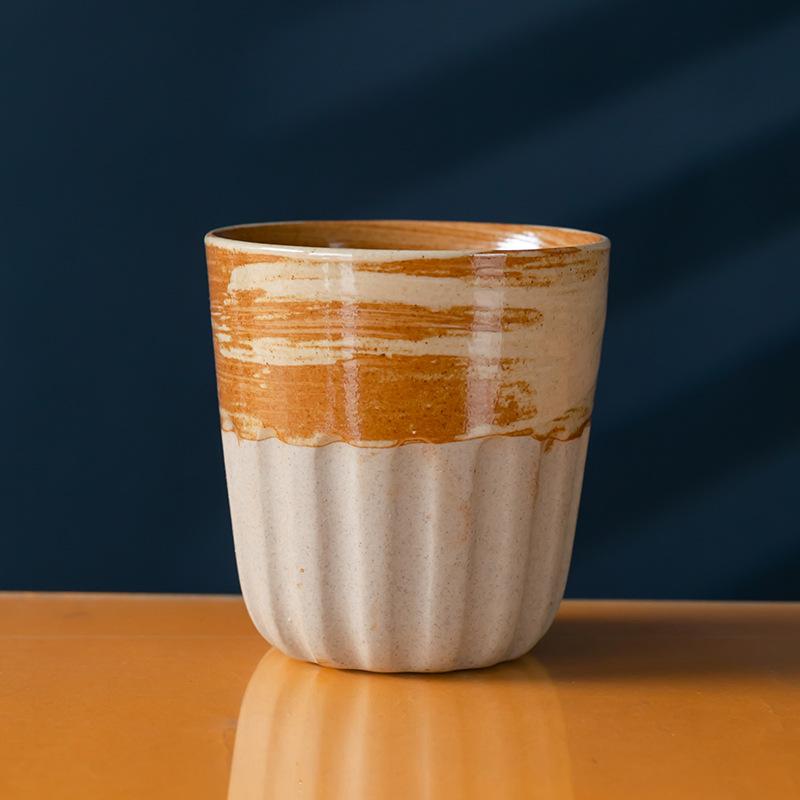 Coarse pottery master cup large teacup single cup Japanese retro wabi sabi ceramic tea cup water cup meal cup coffee cup
