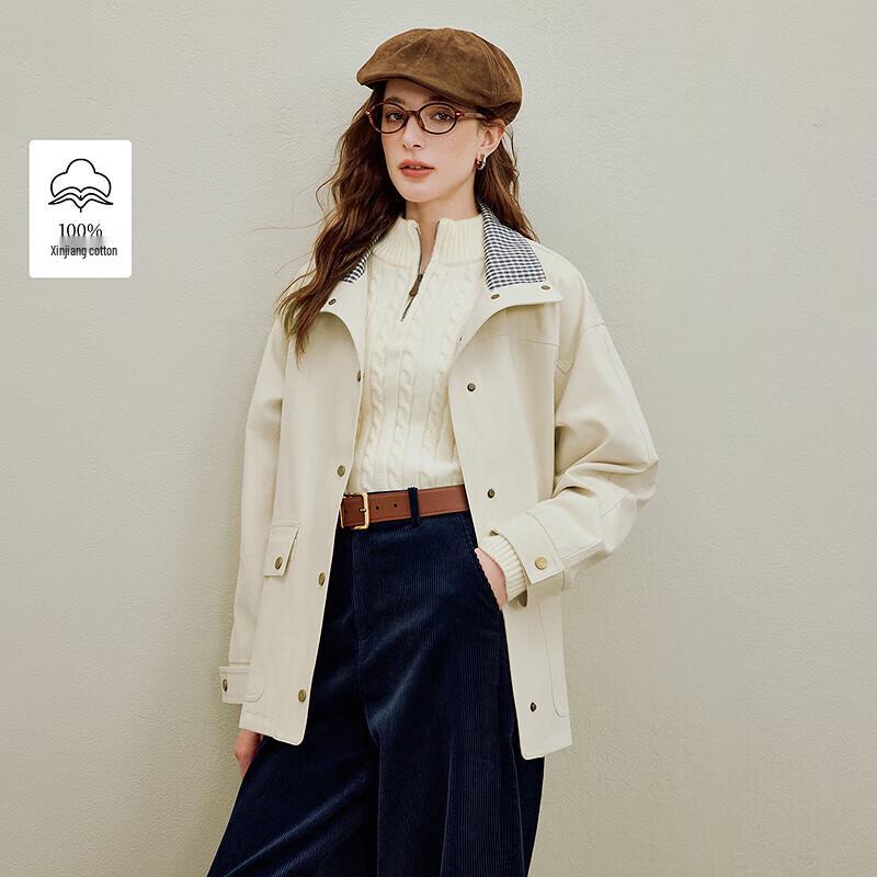 INMAN Women s Retro Pure Cotton Workwear Jacket XL