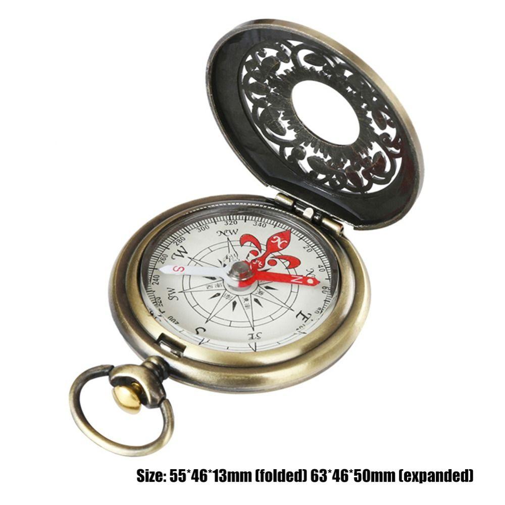 Vintage Bronze Kompass Taschenuhr Design Outdoor Wandern Navigation Metall Tragbarer Kompass