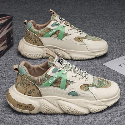 Frühlings- und Herbstschuhe für Herren Neue atmungsaktive Schuhe Herren-Sportschuhe Koreanischer Stil Vielseitige kleine weiße Schuhe mit dicker Sohle Lässige Dad-Schuhe