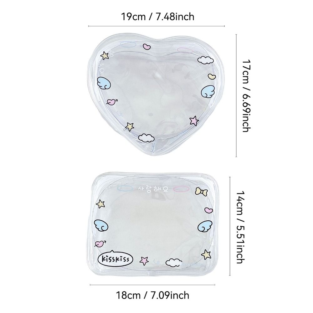 Cute Transparent Data Cable Storage Bag PVC MIni Dolls Storage Pouch Gift Colorful Dolls Outdoor Bag for 15cm Dolls