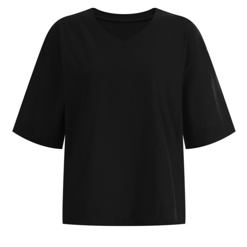 Shop   Women V Neck 5 Length Loose Fit 100  Cotton Bio Washing Short sleeVe Dai 