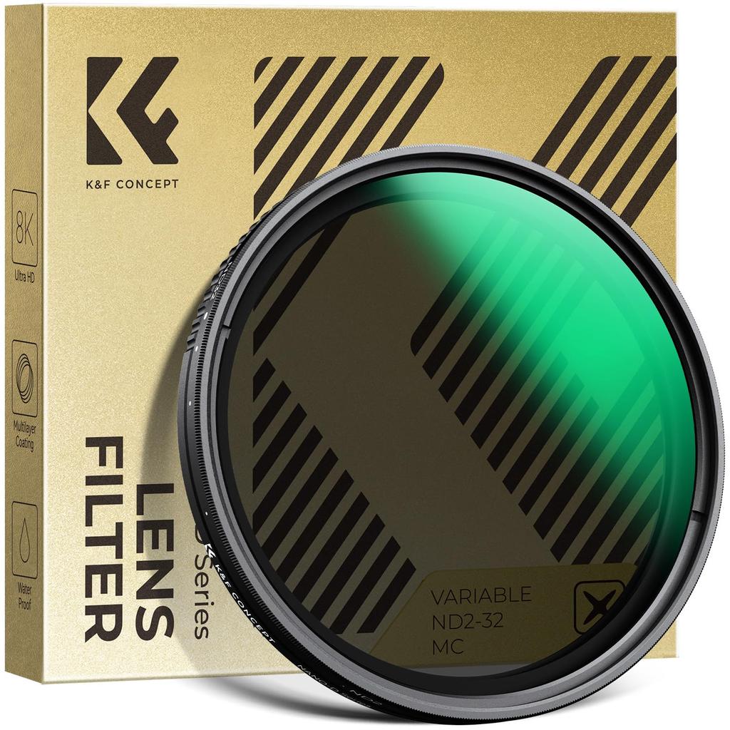 CONCEPT 67mm Variable ND Light Reduction Irregularity Variable AGC Optical and Thin Ideal for Video and Landscape Photography K&F Filter, ND2-ND32,