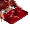 Wedding Tea Set: Red Cups, Lids, Bowls & Chopsticks for Celebrations