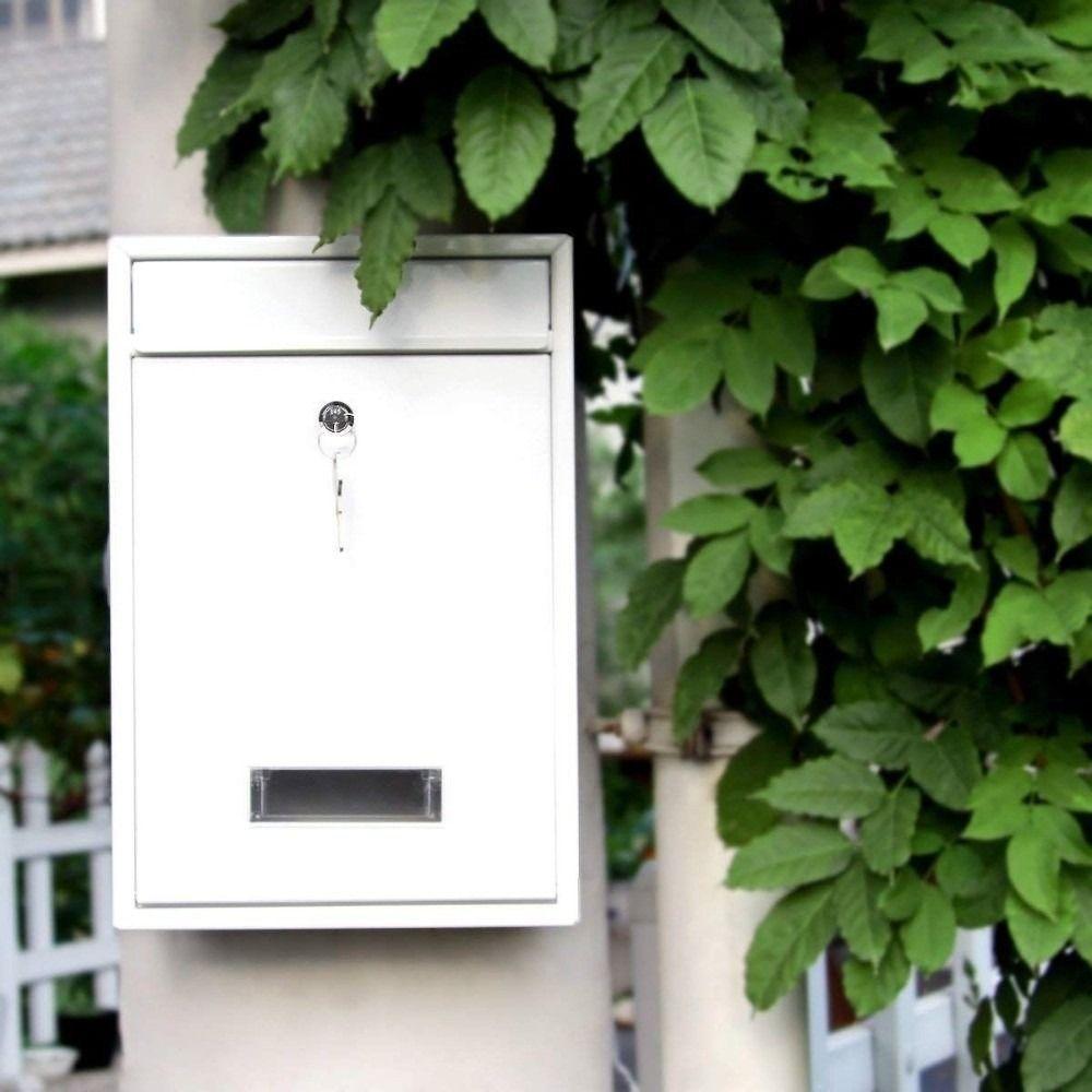 Iron Tinplate Letter Boxes Safe Locking Metal Email Suggestion Box Large Mail Drop Box  Garden