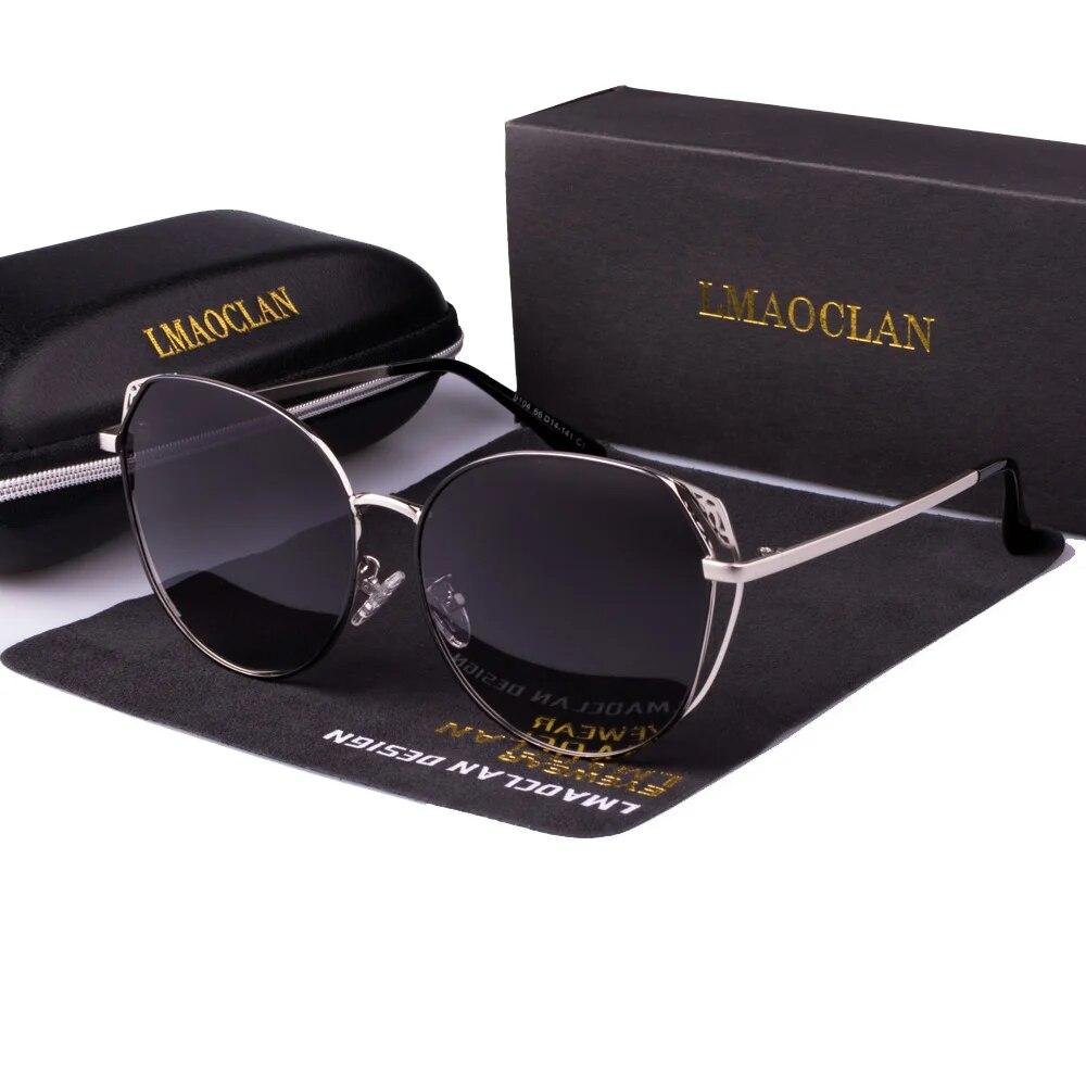 LMAOCLAN Polarized Sunglasses Women Ladies Sun Glasses Female Vintage  Oversized Eyewear UV400