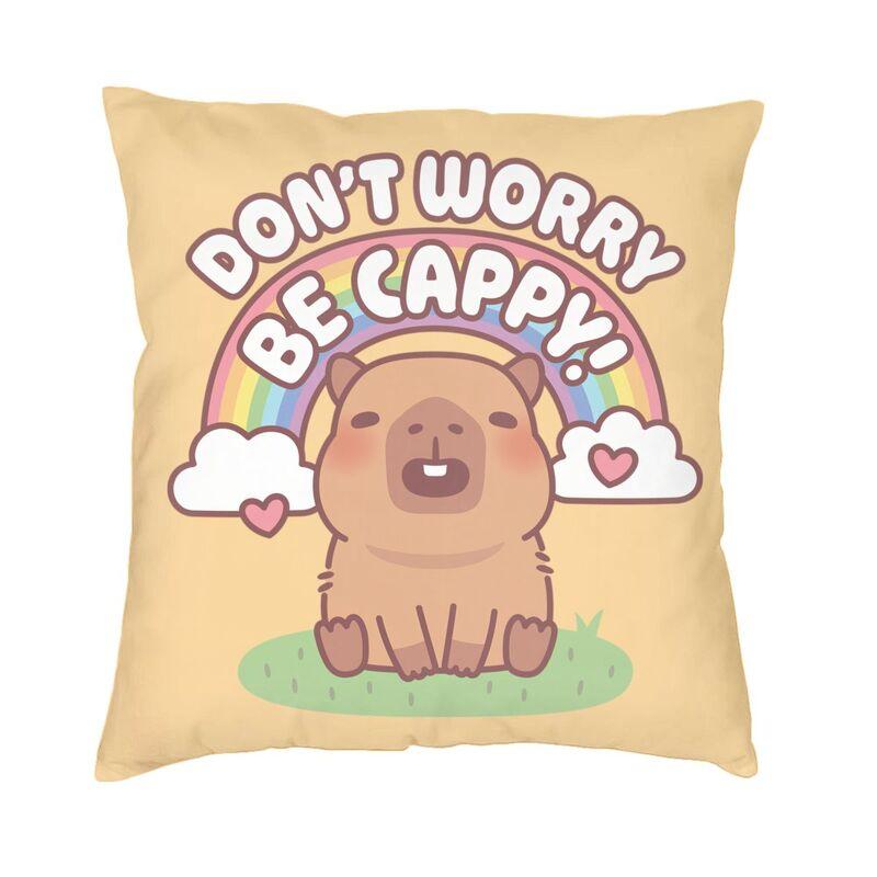 Custom Cute Capybara Cushion Cover Sofa Home Decor Square Throw Pillow Case 40X40Cm