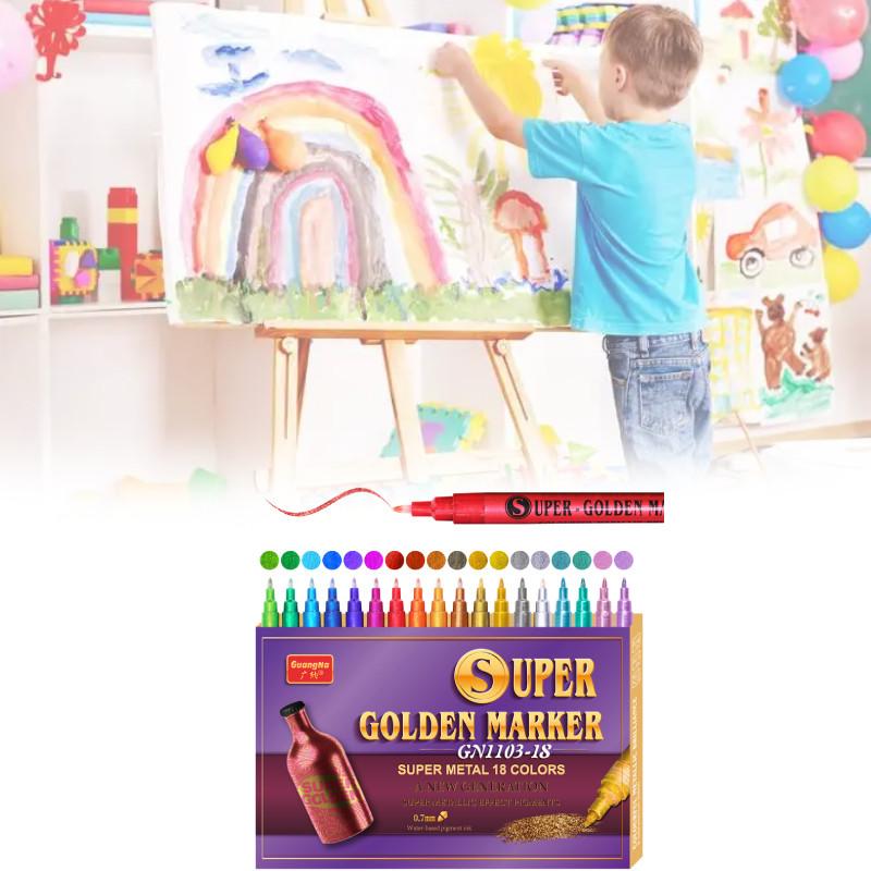 Pen Marker Acrylic Paint Metal Finish 07mm Tip Creative Artwork Decoration