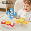 Baby Sensory Fingertip Rotating Toy with Music Sounds Cartoon Fun Suction Cup Spinner Baby Stroller Rotary Early Educational Toy