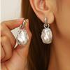 New Baroque Style Imitation Pearls Earrings Alloy Irregular Shape Drop Dangle Earrings Gold Plated Pearls Ear Jewelry for Women