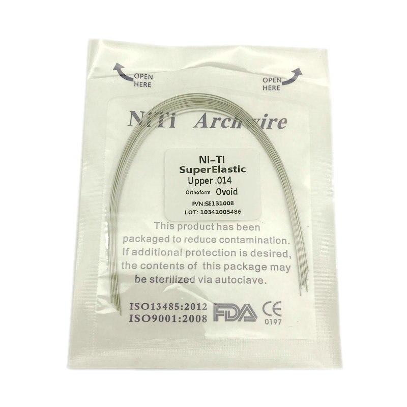 10pcs/pack Orthodontic Dental Super Elastic Oval Form Niti Round Arch Wires Dental Niti Arch Wire Dentist Product