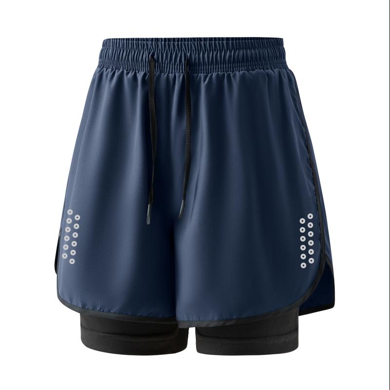 Sports Three Quarter Pants, Anti Glare Double-layer Sports Three Quarter Pants, Couple Running Shorts, Outdoor Fitness Three Quarter Pants, Shorts
