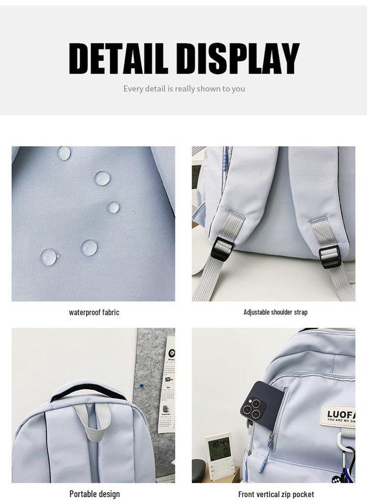Stylish Large Capacity School Backpack for Students: Junior High, High School, University - Unisex Design for Simple Travel
