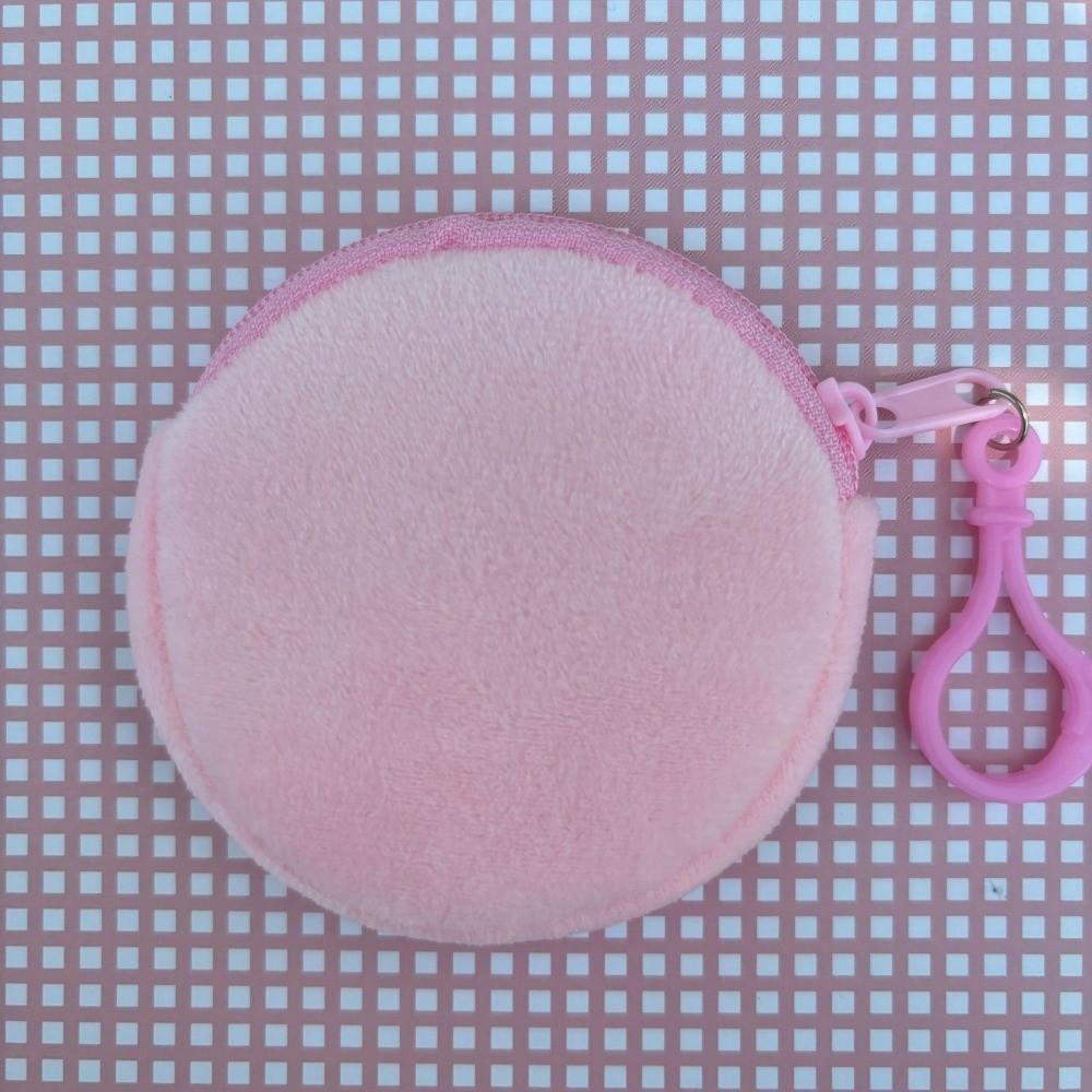 Round Shape ID Card Bag Solid Color Keychain Wallet Fashion Coin Purse  Gift