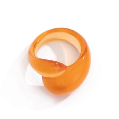 Bague Déclaration de Mode Irrégulière Géométrique Colorée Double Goutte Tendance Accessoires pour Femmes pour le Port Quotidien