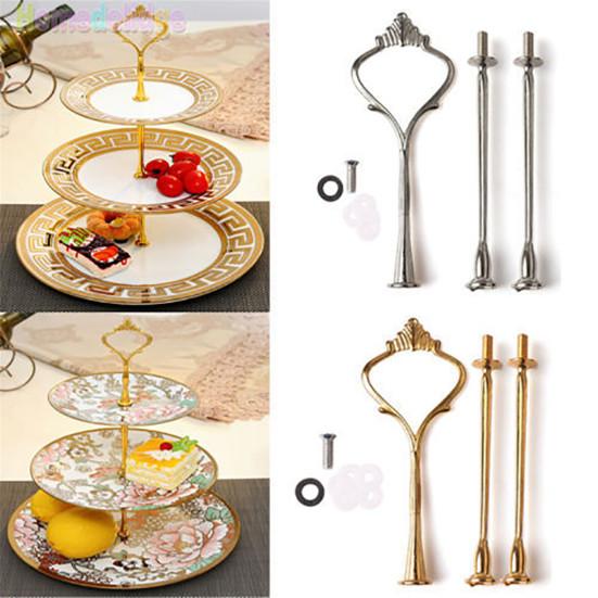 Stojan na dortový talíř 2/3 řady Crown Handle Fitting Rod Wedding Party Display Stand