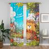 Cartoon Erdbeergarten Vorhänge Kinderzimmer Fenster Vorhang für Zimmer 2 Paneele Halloween Dekoration Tüll für Schlafzimmer Rollos Zuhause
