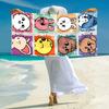 1Pc Adorable Animal Friends Beach Towel Microfiber Beach Towel Thin Absorbent For Beach Swimming Yoga Bath Sports 091742