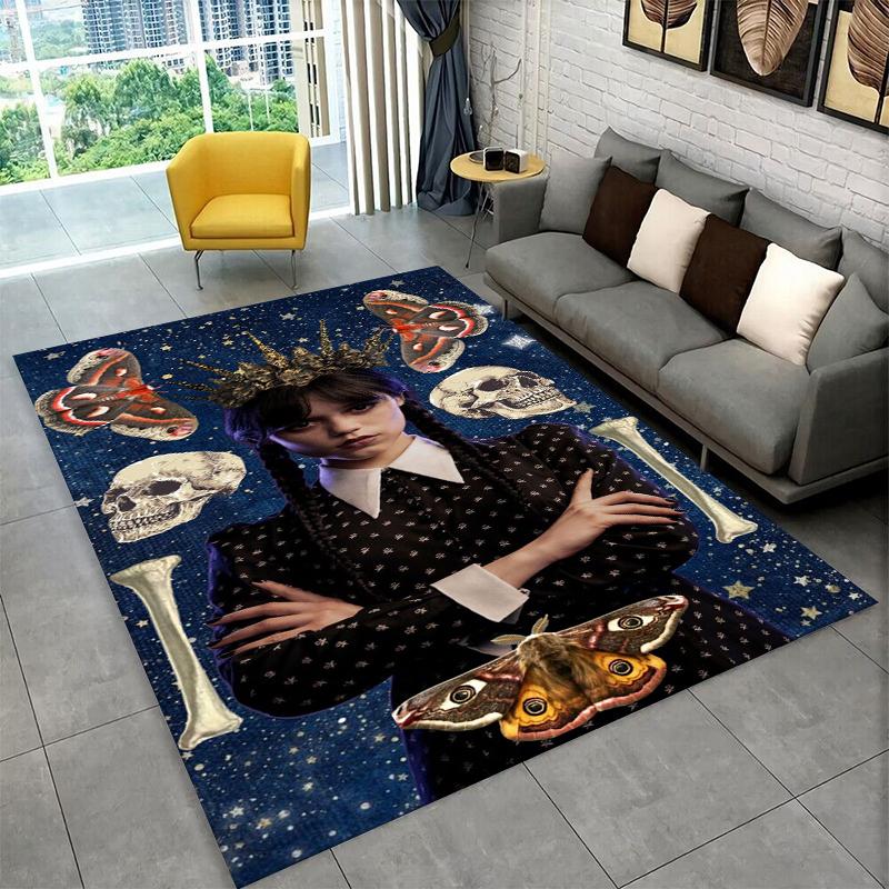Klassischer W-Mittwoch TV Rutschfester Bereichsteppich für Wohnzimmer, Schlafzimmer, Spielzimmer, Weiche Teppichbodenmatte Heimdeko Teppich Kinderzimmer Geschenk