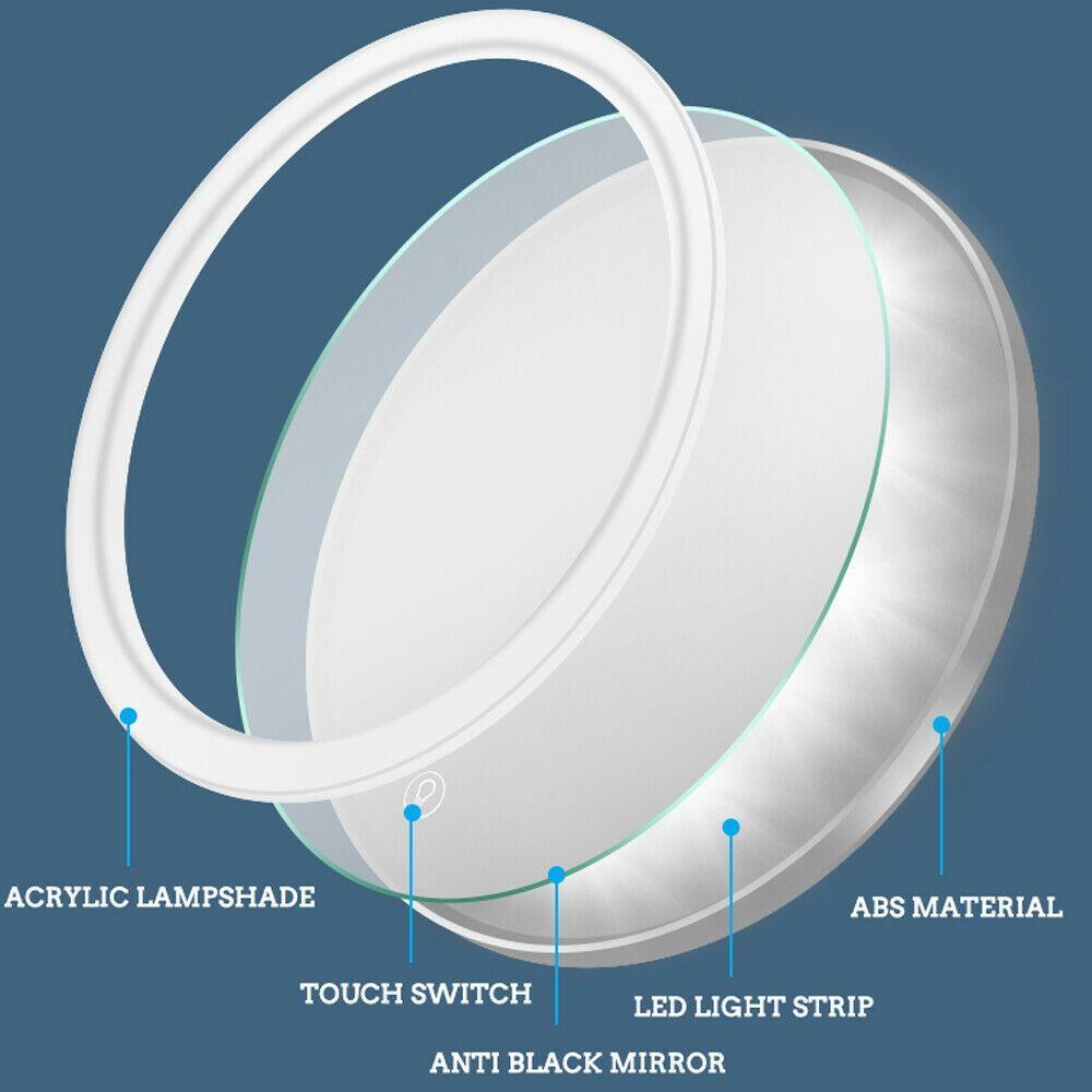 With LED Light 10X Magnifying Mirror Desktop Cosmetics Mirror Bathroom Vanity Mirror  Home