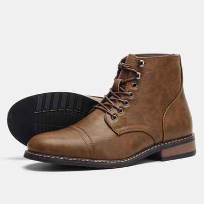 Mode Herrenstiefel Hohe Qualität Lässige Lederstiefel Klassische Schnürstiefelette Mode Herren Business Kleiderstiefel Oxford High Top Botas