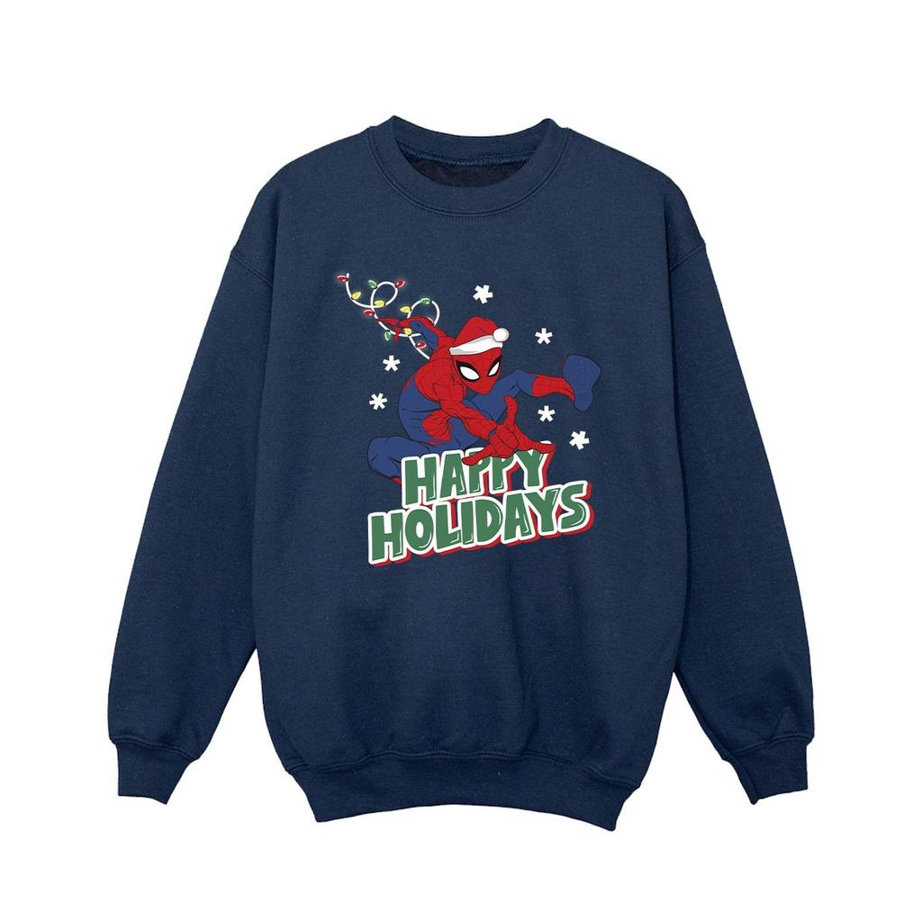 Spider-Man Girls Happy Holidays Sweatshirt