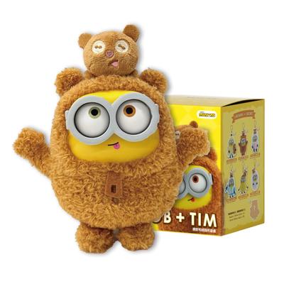 52TOYS BLINDBOX MINIONS Bob Tim Better Together Series Vinyl Face Plush Blind Box Figure Gachapon Toy Collection Painted Perfect for and Christmas