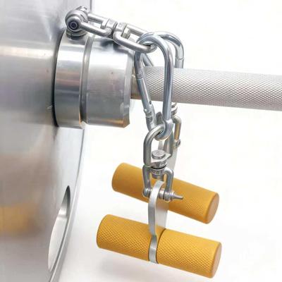 Barbell Bar Grip Replacement Stainless Steel Fitness Equipment Accessory Pulldown Attachment for