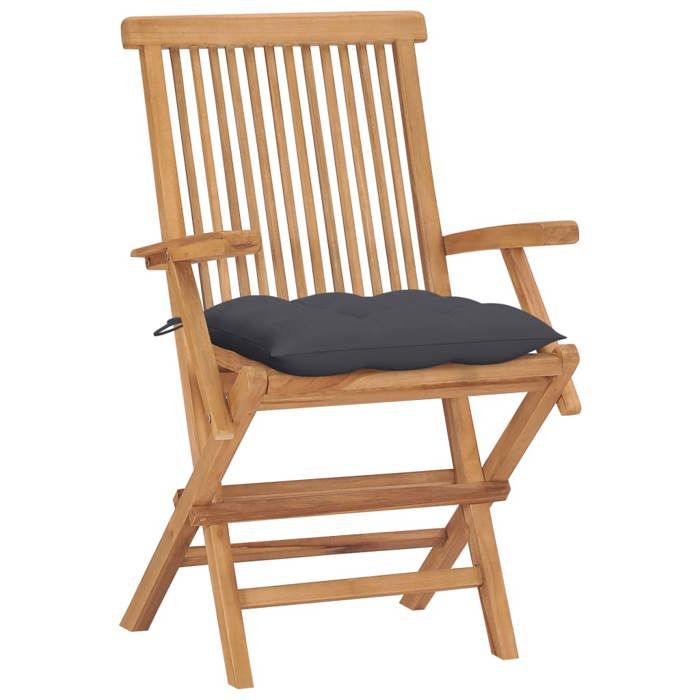 VidaXL Lot de 4 Chaises de Jardin avec Coussins, Sièges de Terrasse, Chaises de Salle à Manger, Meubles de Patio Extérieur, 3065632
