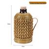 Bamboo Rattan Hot Water Bottle & Retro Thermos for Winter Tea Gatherings