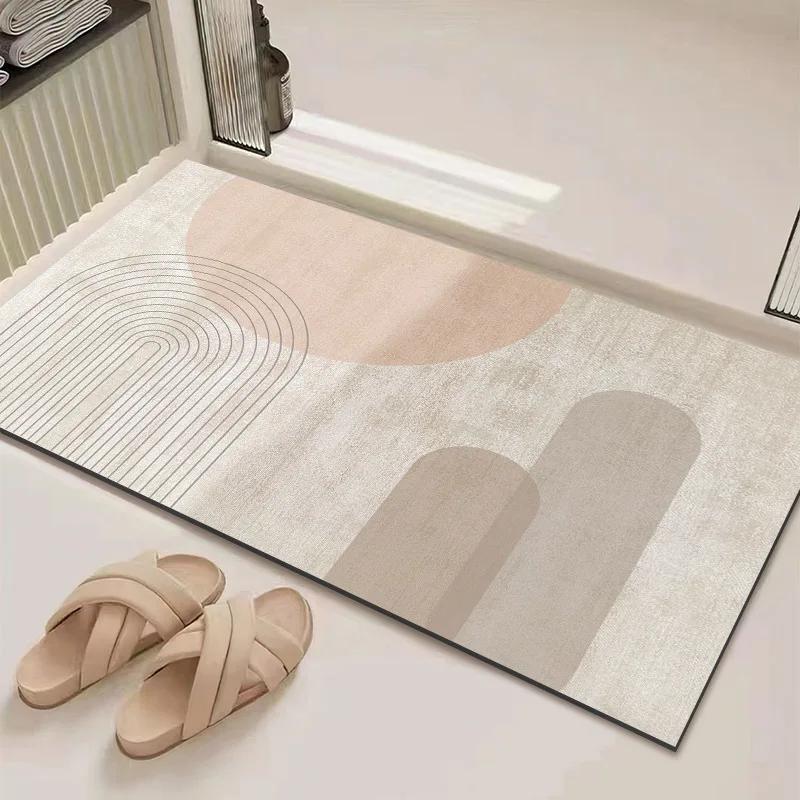 Diatom mud bathroom mat, absorbent and non slip, toilet door mat, quick drying shower mat