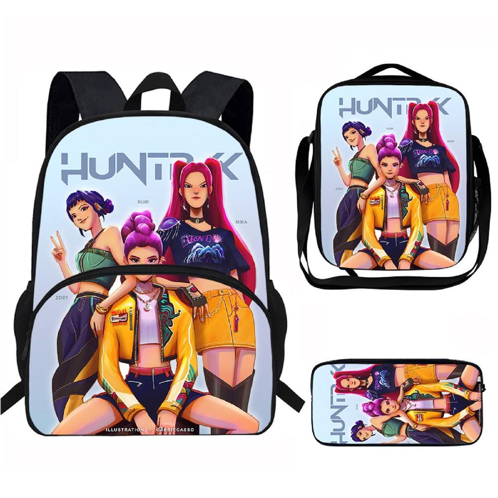 Elementary School Cartoon Backpack And Peripheral Backpack Three Piece Set
