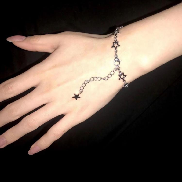 Hollow Star Bracelets Gothic Five-pointed Star Bracelets Hip Hop Link Chain