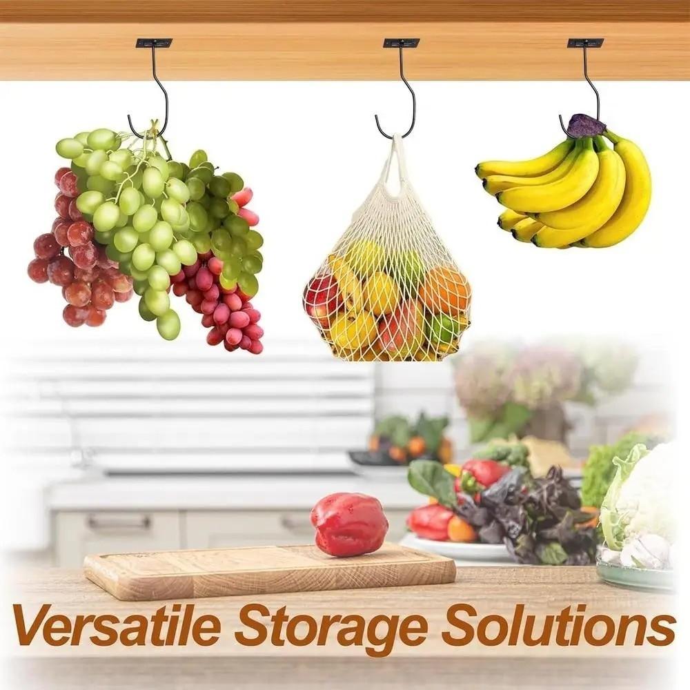 Rotation Under Cabinet Banana Hook Grape Hanging Holder  For Mugs,Keychains,Shopping Bags